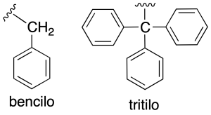 benzyl trityl naming formulation of compounds aromatics