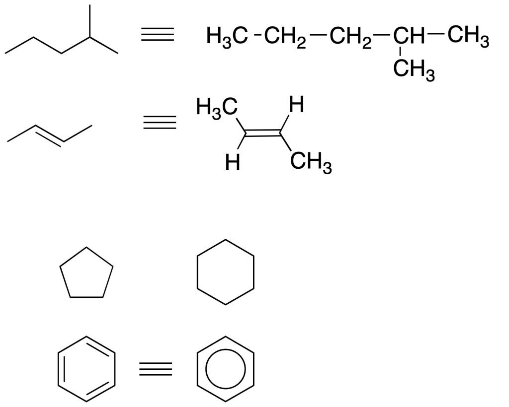 estructura y representación de las moleculas organicas representación de esqueleto