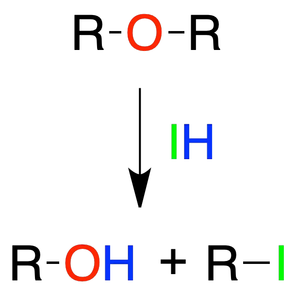 reacciones de alcoholes eteres oxiranos epoxidos rotura de eteres