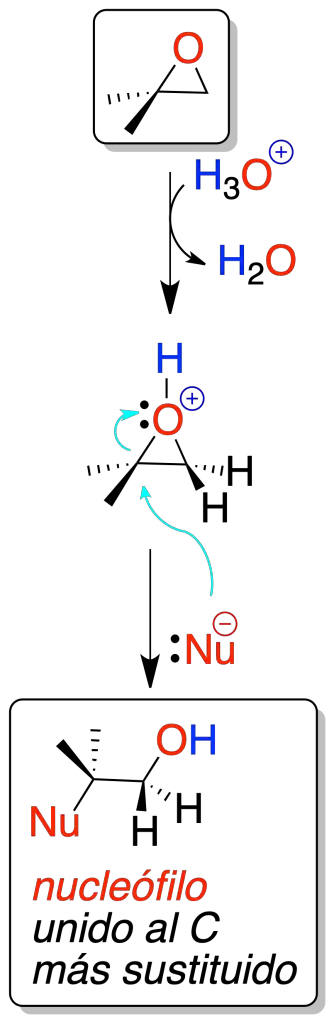 reacciones de alcoholes eteres oxiranos epoxidos apertura de oxiranos