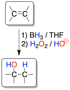 reacciones de alquenos hidroboracion oxidacion