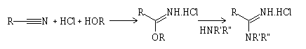 Pinner amidine synthesis