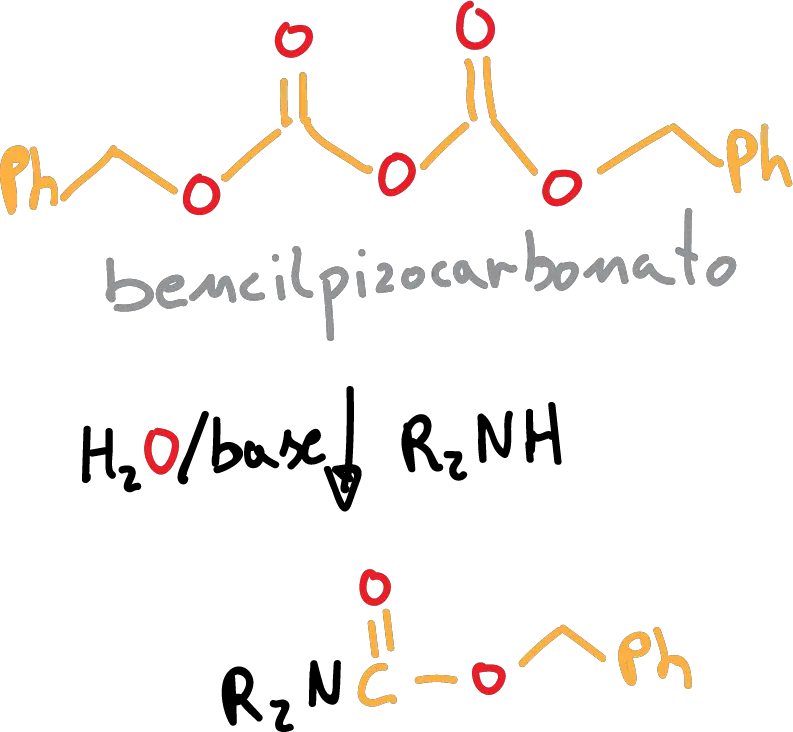 ejemplo grupo protector carbamato bencilpirocarbonato