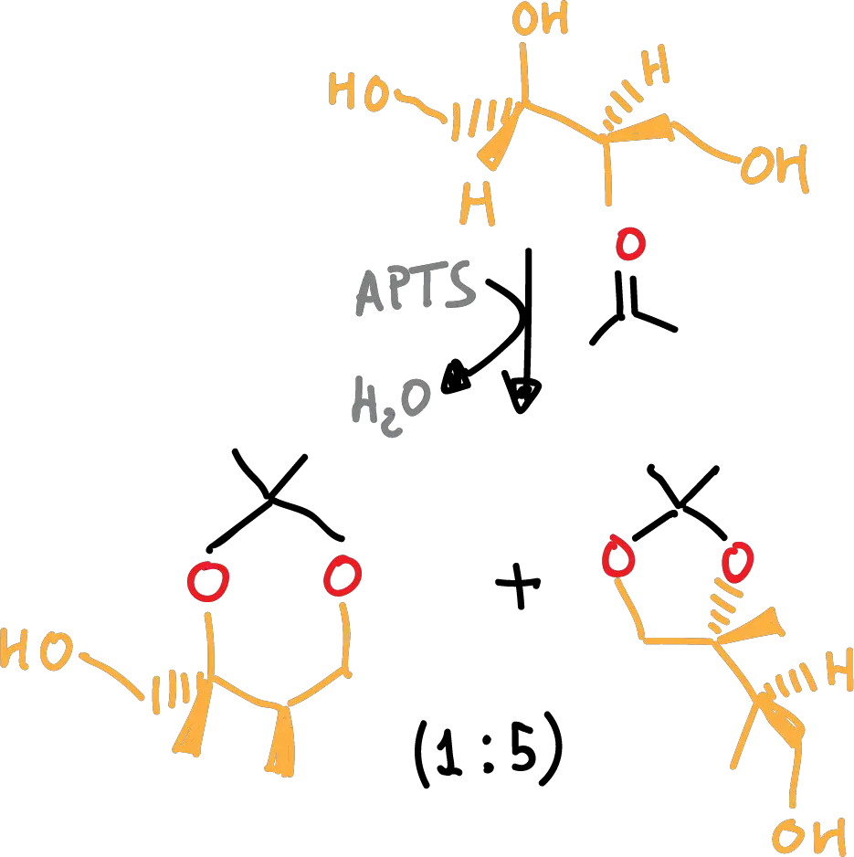 ejemplo grupo protector 1,3-diol acetonidos