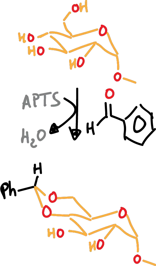 ejemplo grupo protector 1,3-diol benciliden