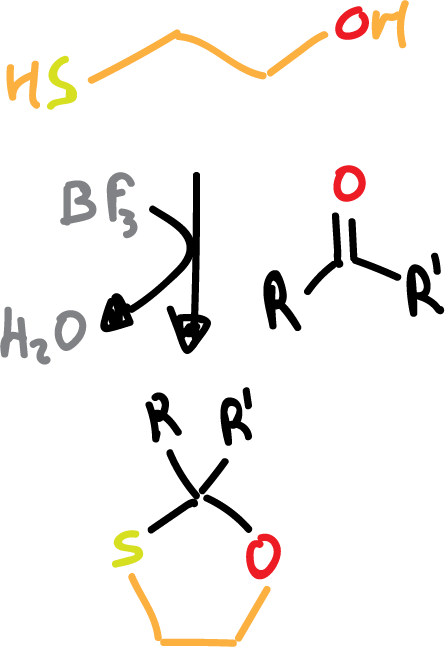 ejemplo grupo protector 2-hidroxi-1-eanotiol tioacetonidos