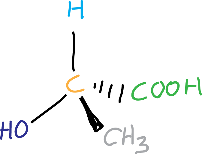 L-(+)-acido lactico centro quiral carbono quiral acido 2-hidroxipropanoico