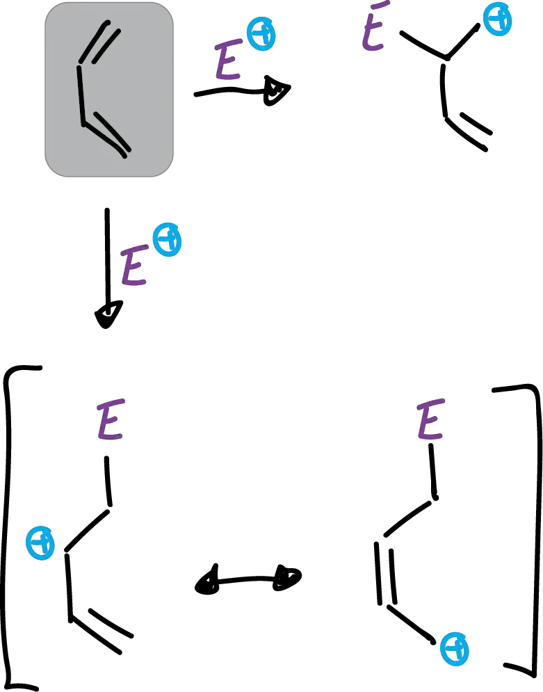 butadieno reaccion electrofilo