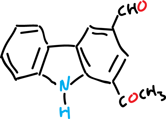 heterociclos condensados de 5 miembros murrayanina 1-metoxicarboazol -3-carboxaldehído