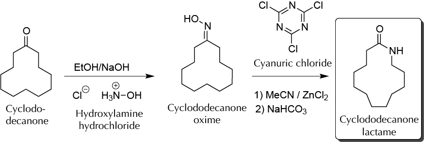 Síntesis de laurolactama a partir de ciclododecanona