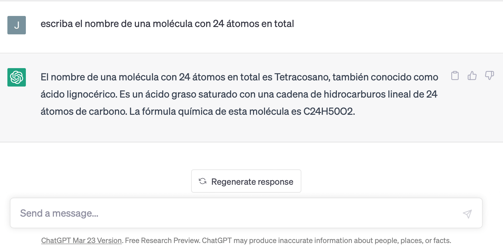 ChatGPT ejemplo de errores comunes